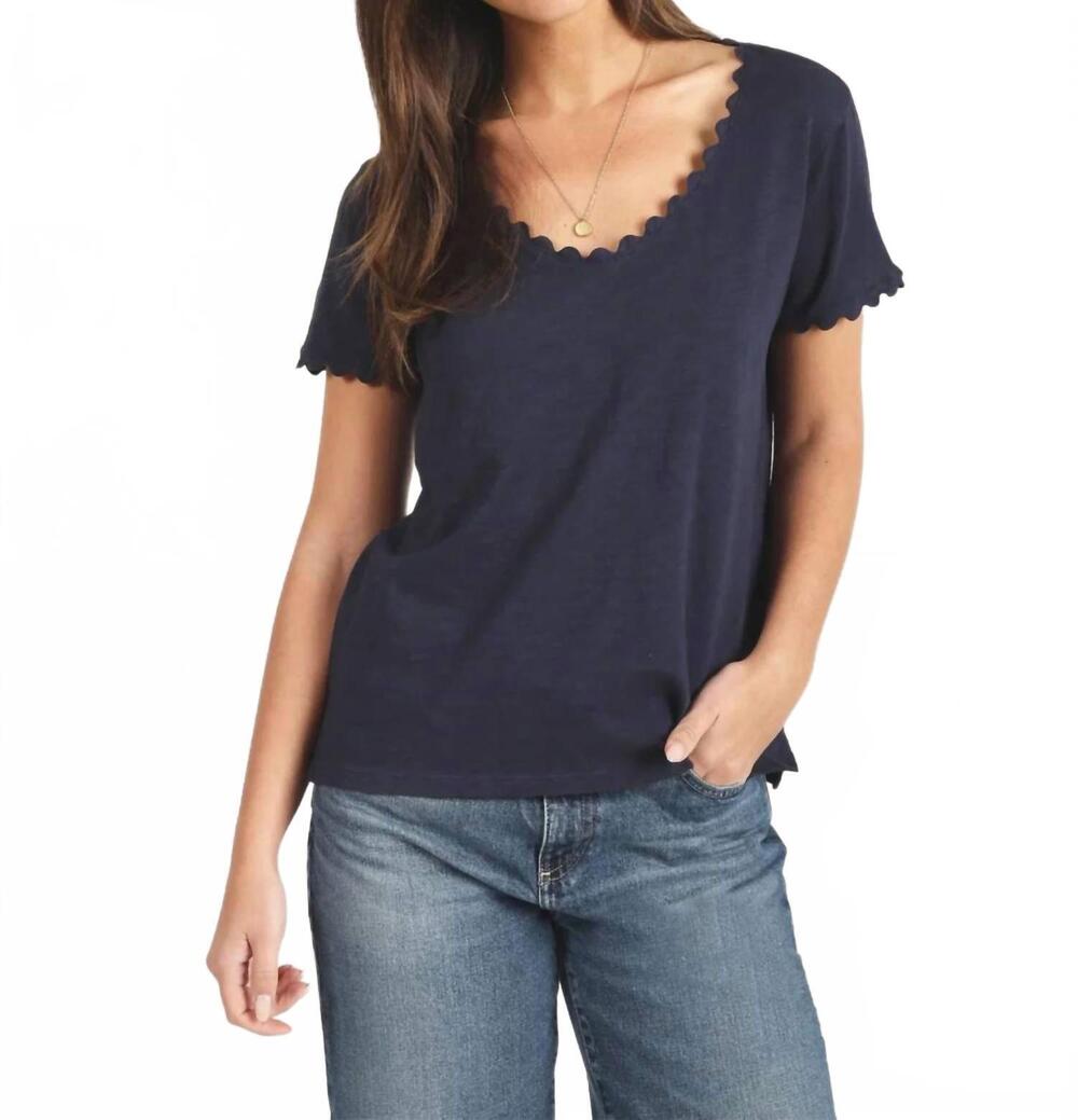 NEW DYLAN ric rac tee in navy